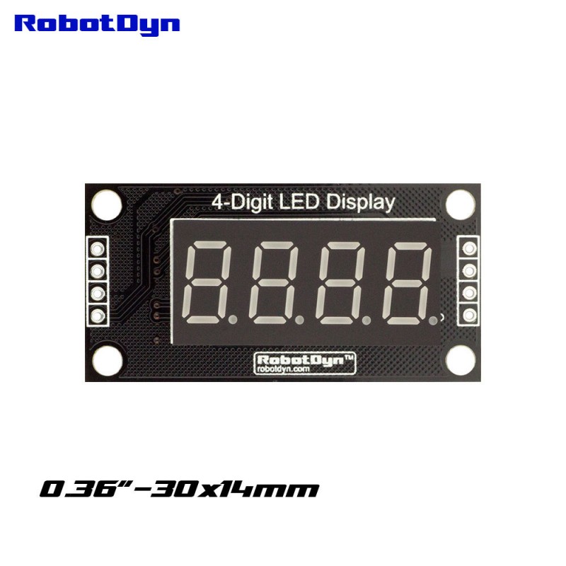 Robotdyn Affichage Led Jaune Chiffres Segments Tm X Mm